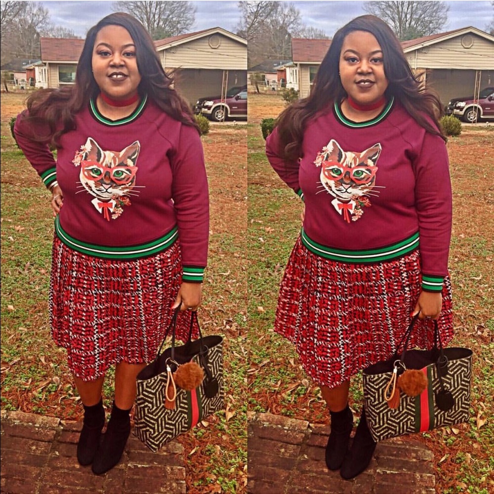 Plaid Pleated Skirt